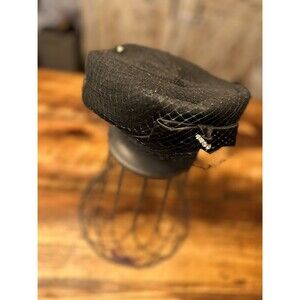 Vintage black velvet hat